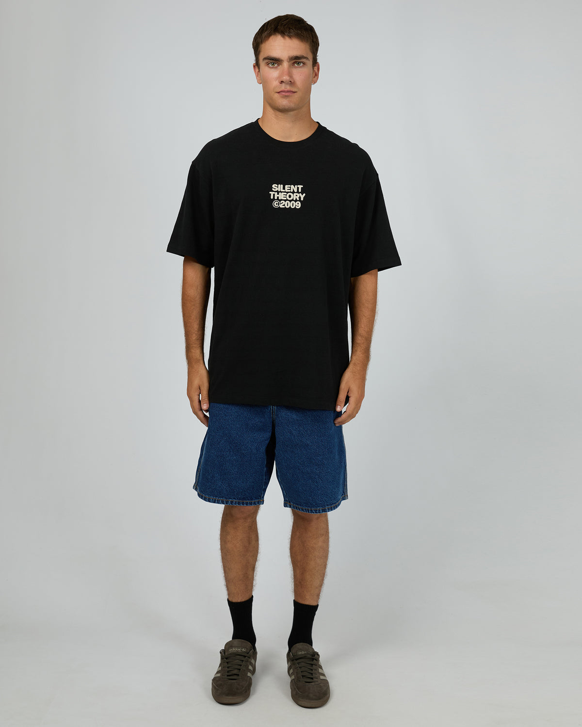 Textured Emb Tee Black