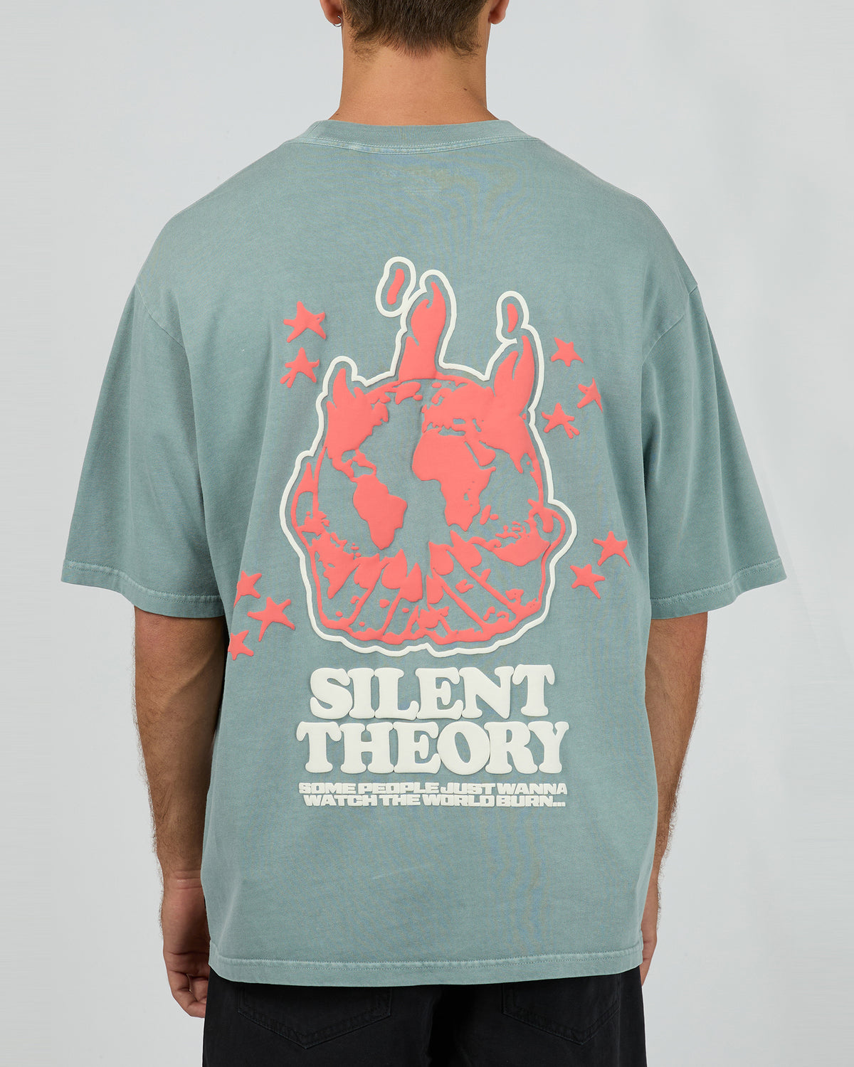 World Burn Box Tee Steel