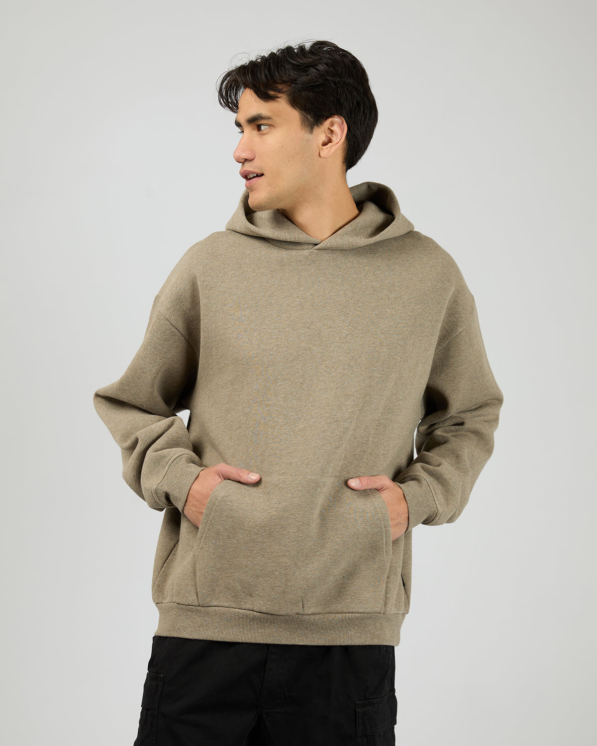 Box Hoodie Brown Marle