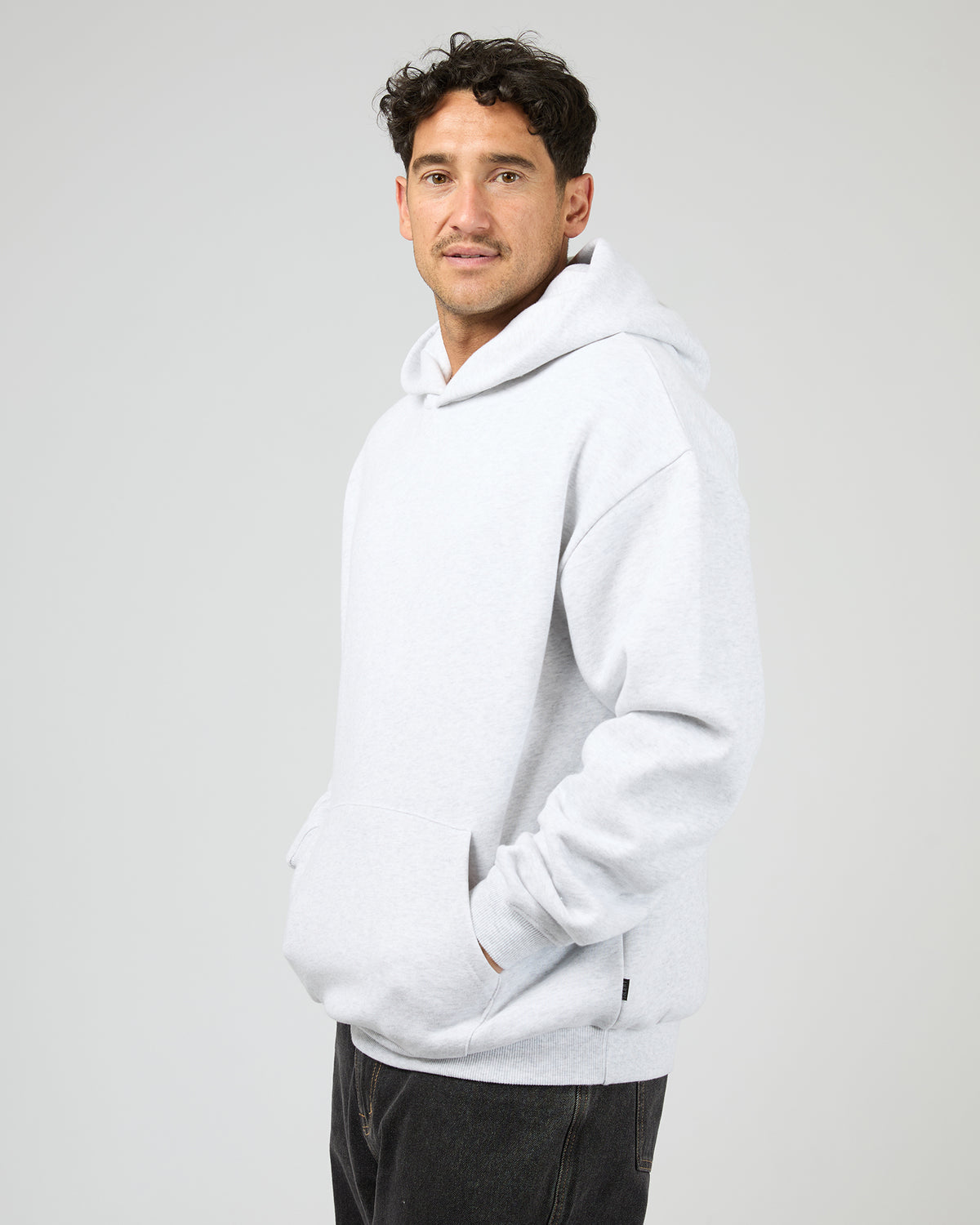 Box Hoodie Grey Marle