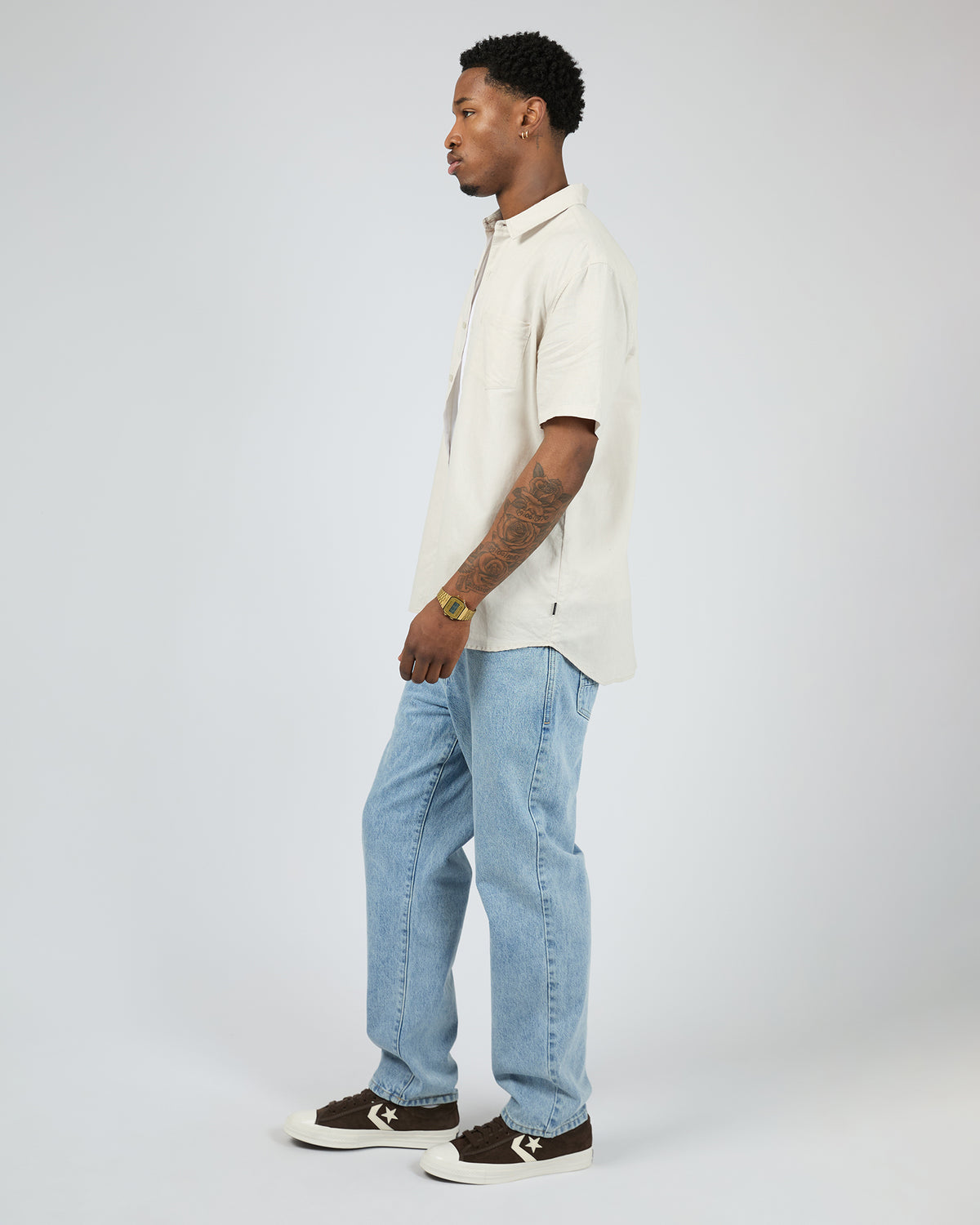 Linen Short Sleeve Shirt II Dove