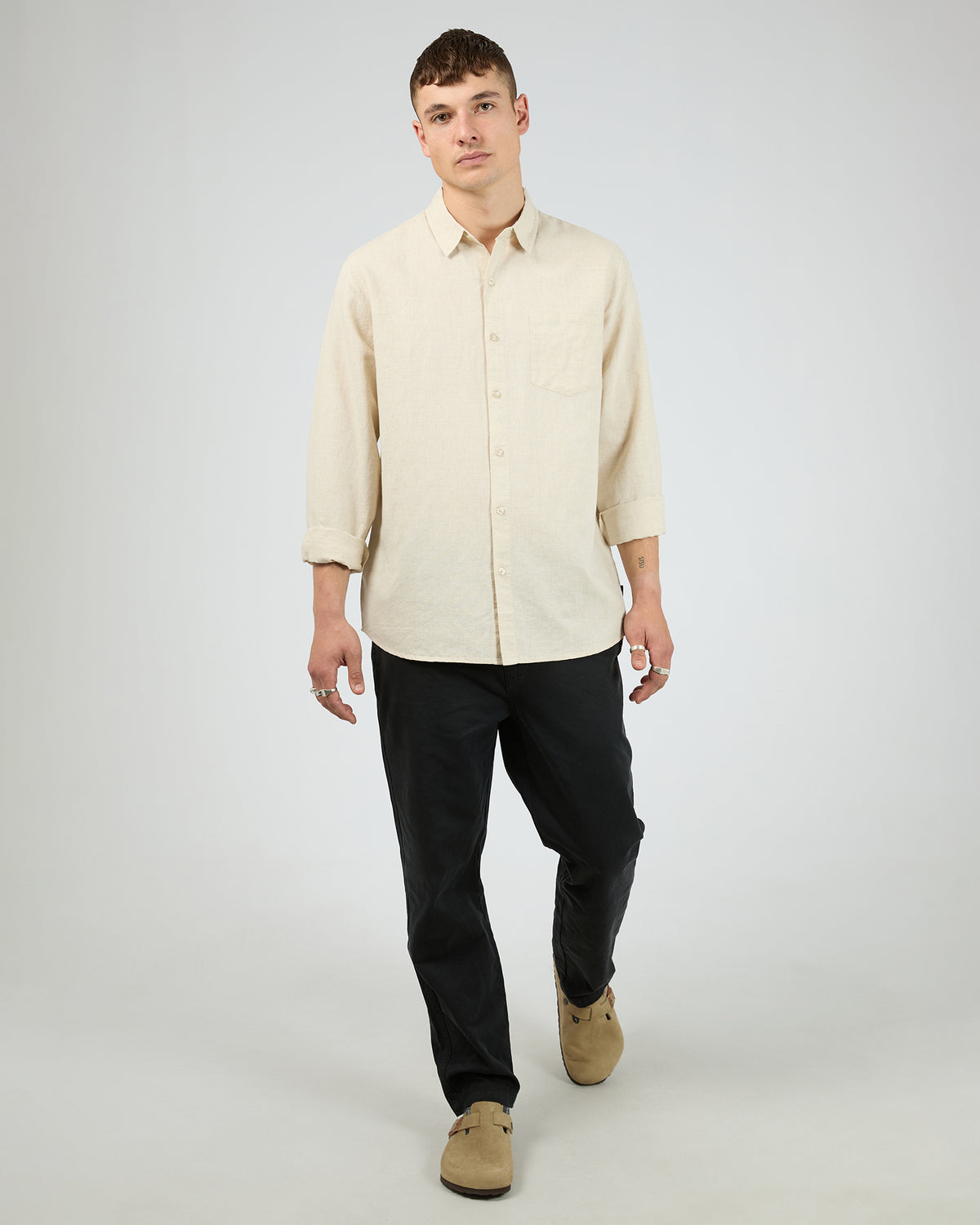Linen Long Sleeve Shirt II Natural