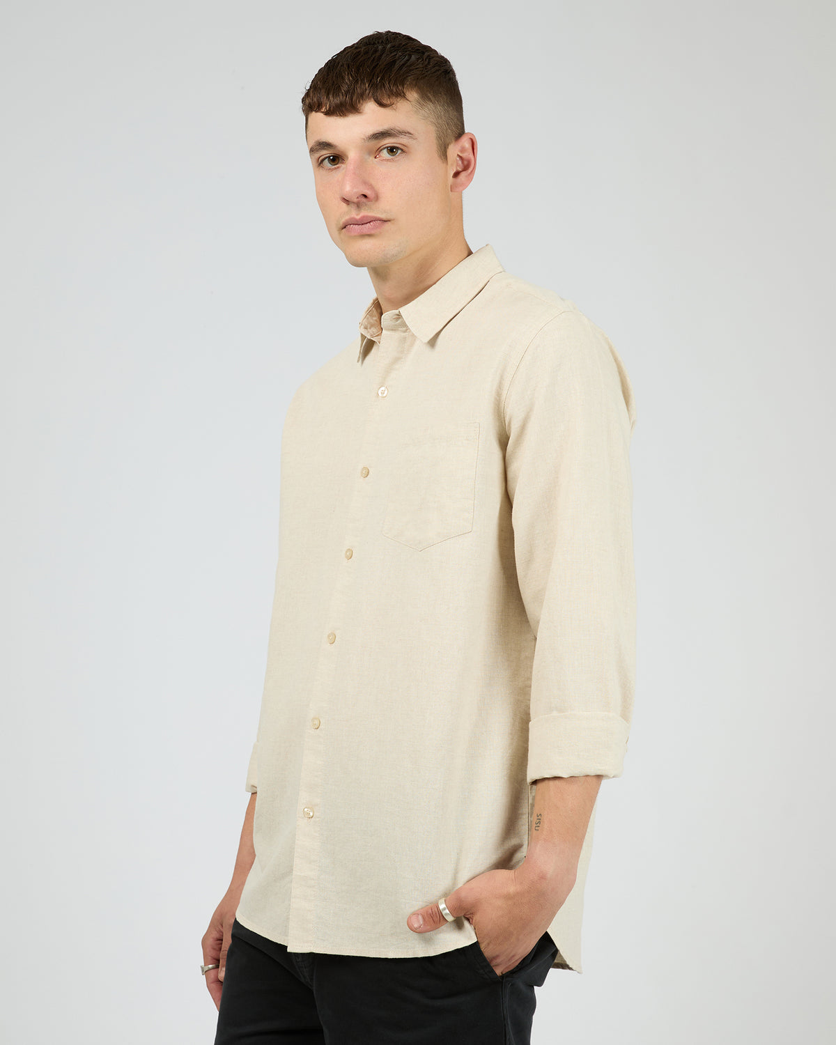 Linen Long Sleeve Shirt II Natural