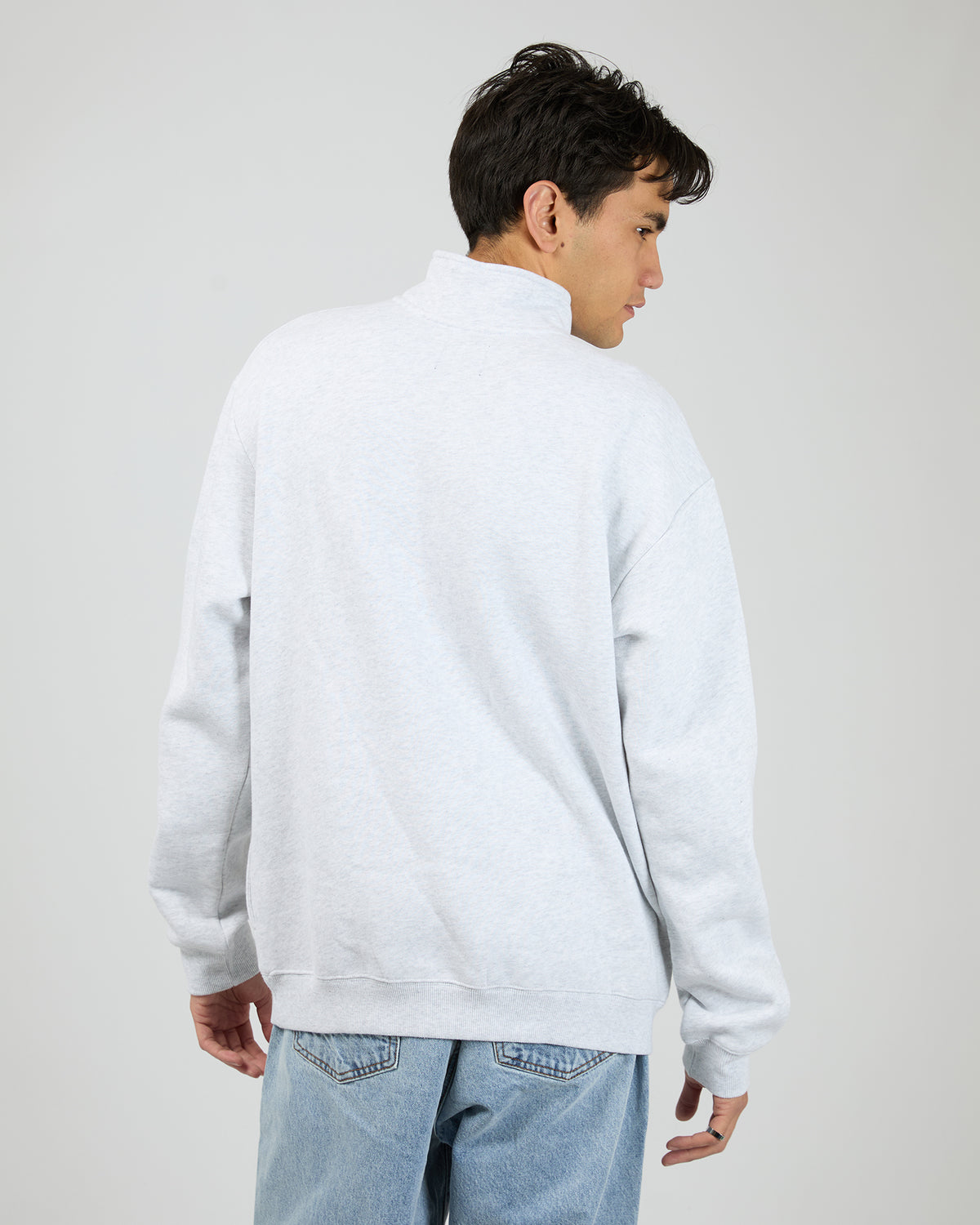 Quarter Zip Jumper Grey Marle