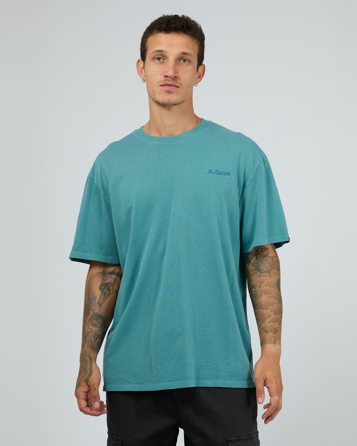 Essential Script Tee Blue