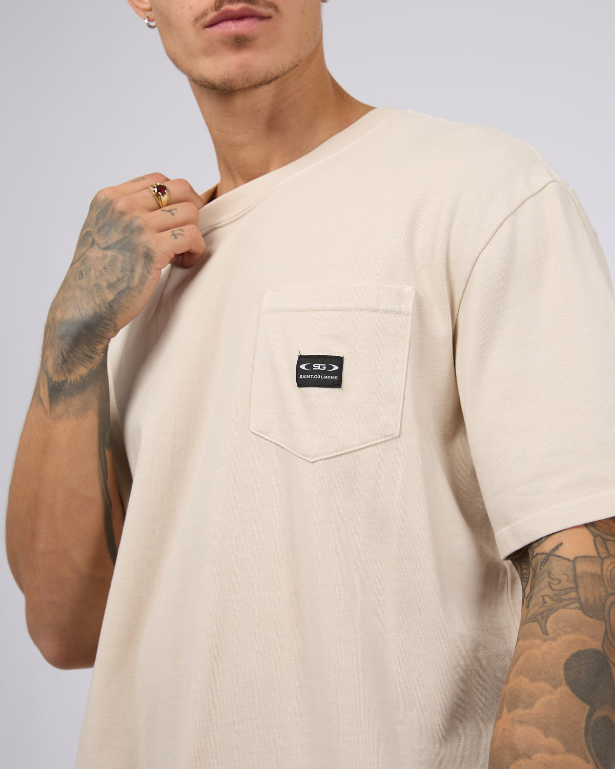 Sg Pocket Tee Stone