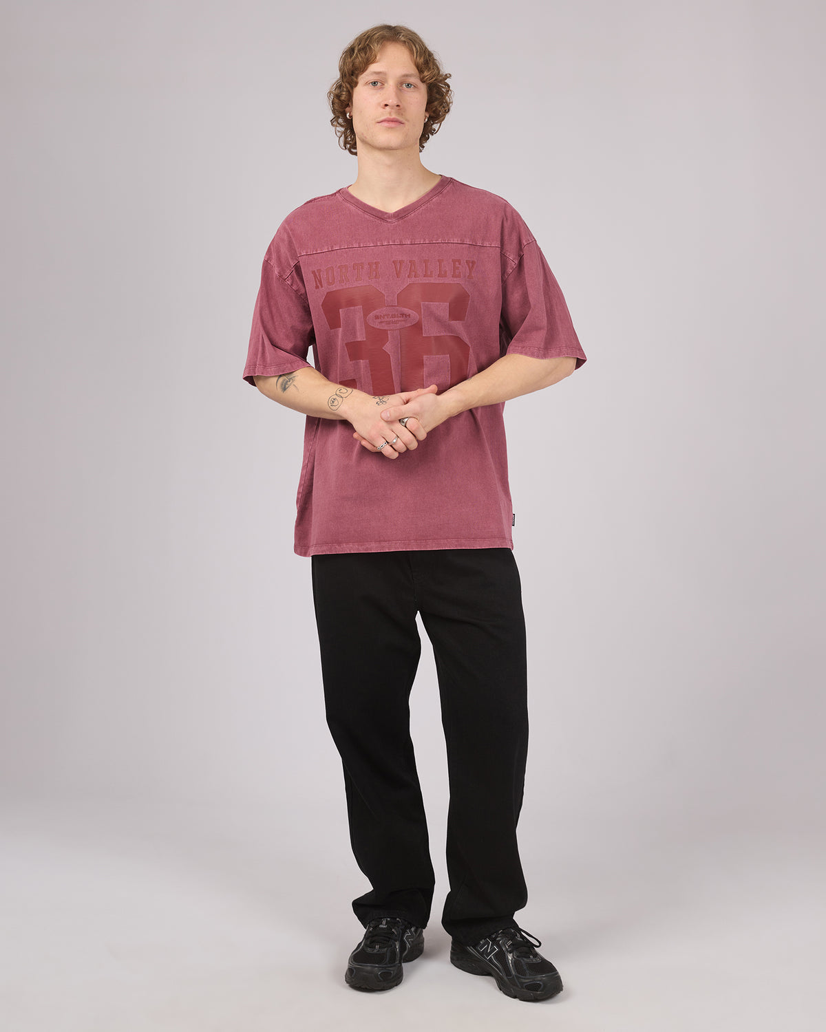 Nth Valley Tee Burgandy