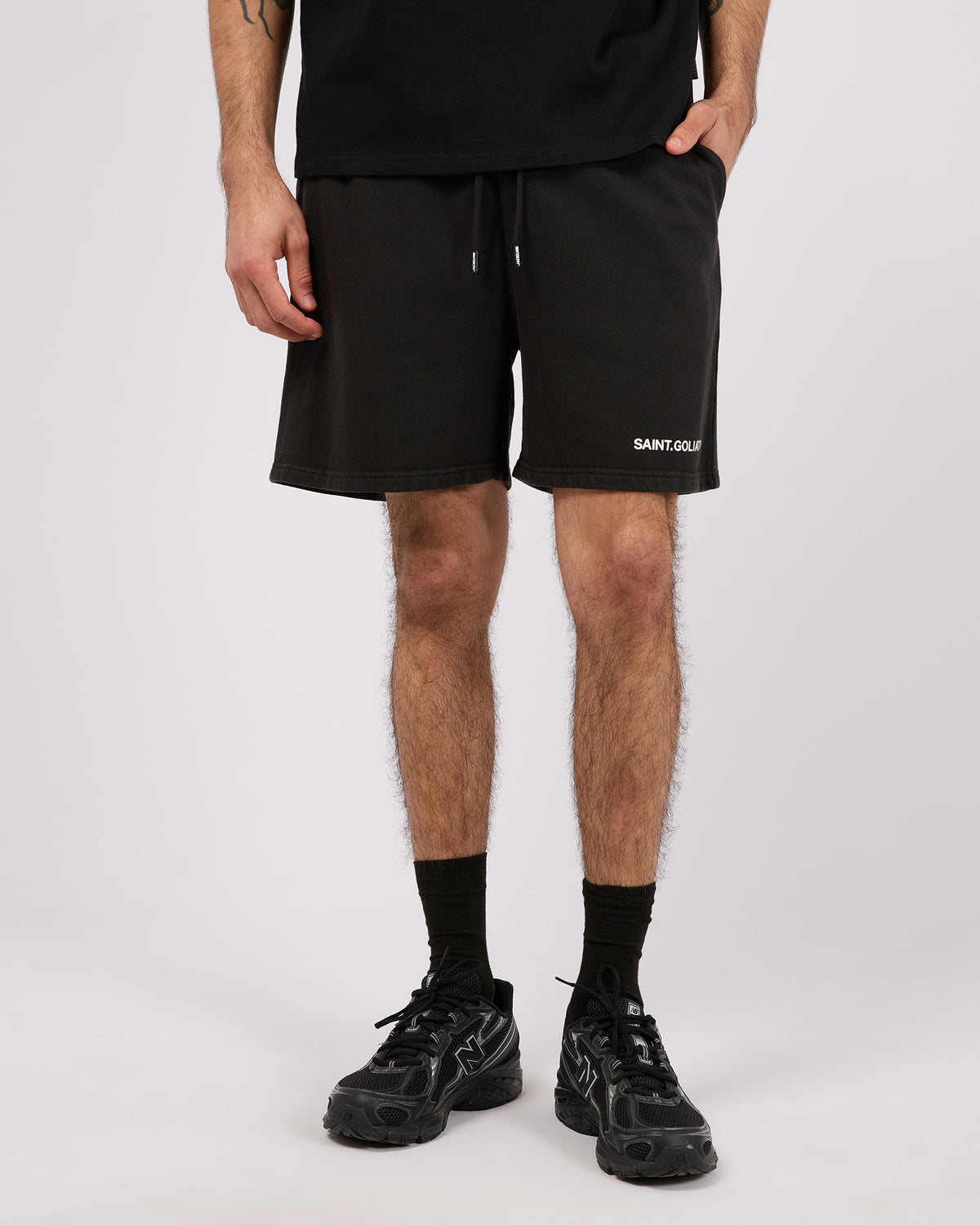 Id Fleece Short Washed Black