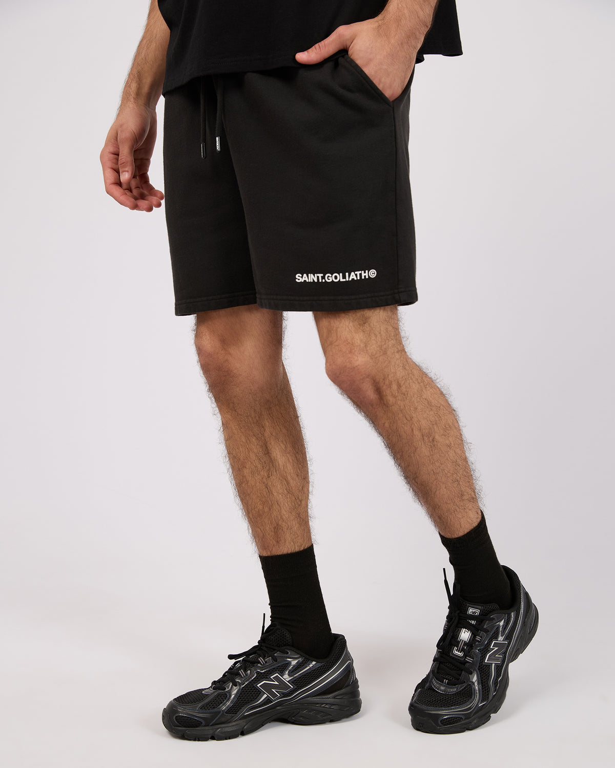Id Fleece Short Washed Black