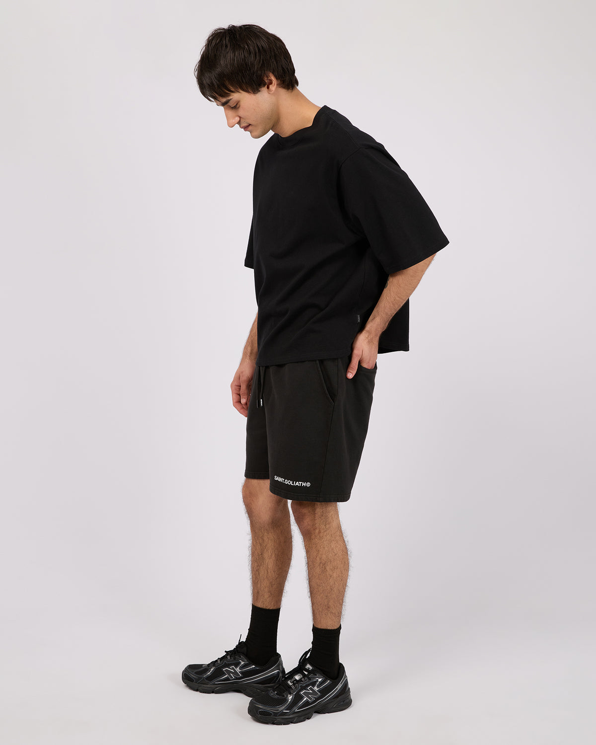 Id Fleece Short Washed Black