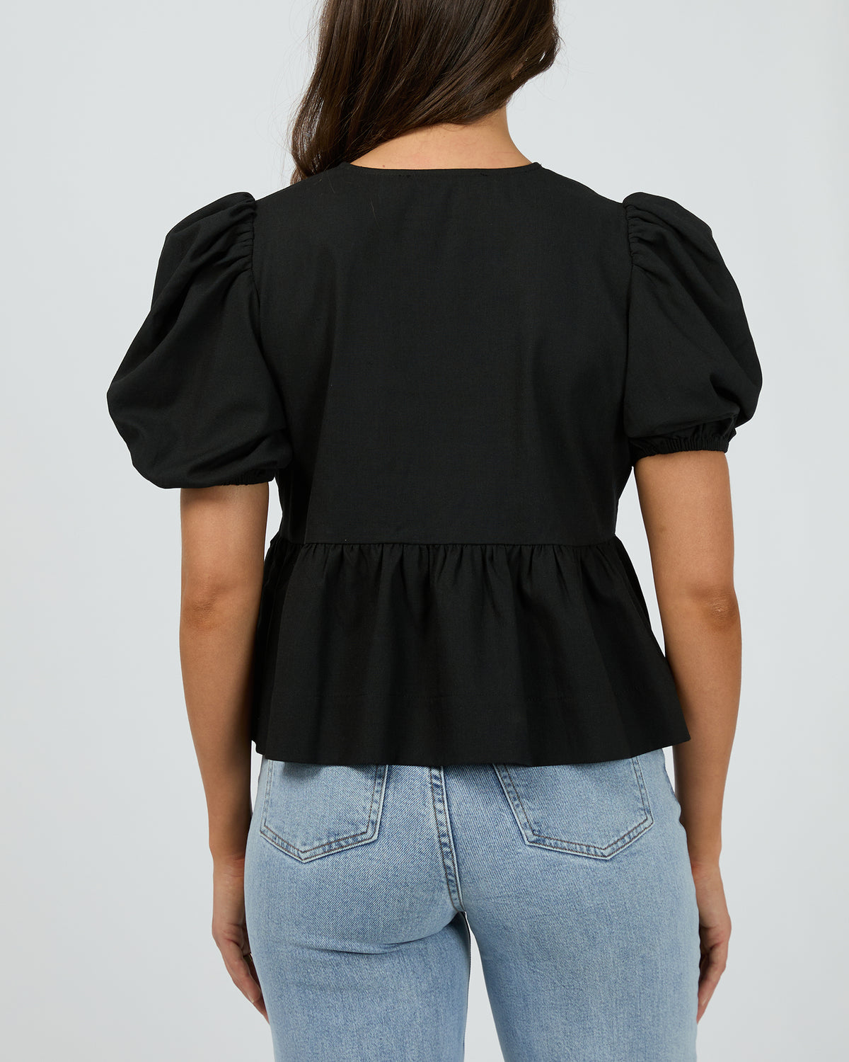 Aftersun Linen Top Black