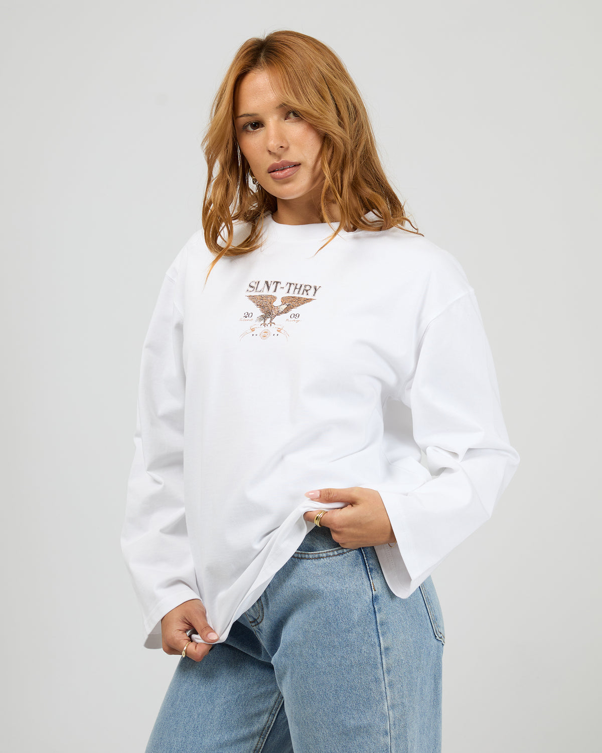 Motion Long Sleeve Tee White