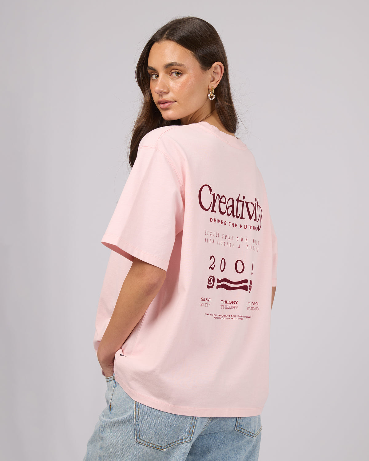 Create Oversized Tee Pink