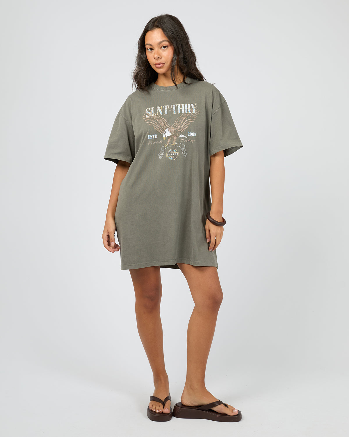 Ambient Tee Dress Charcoal