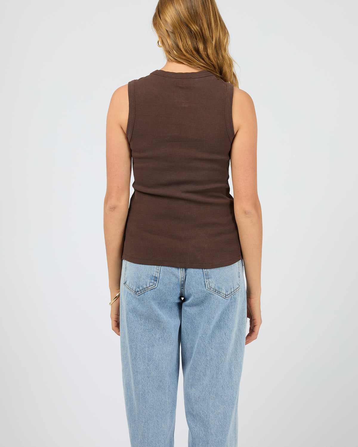 Button Up Tank Chocolate