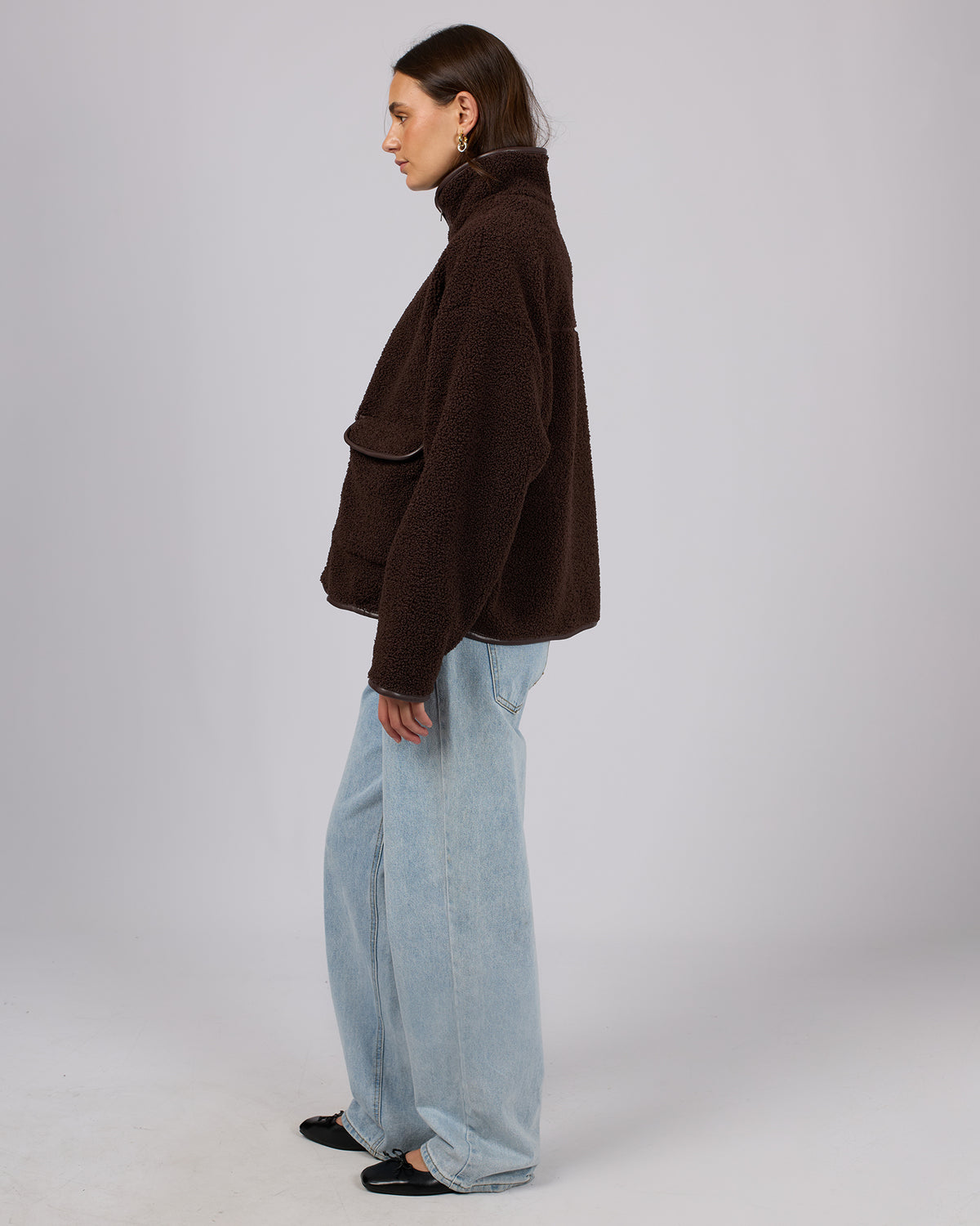 Sandy Sherpa Jacket Chocolate