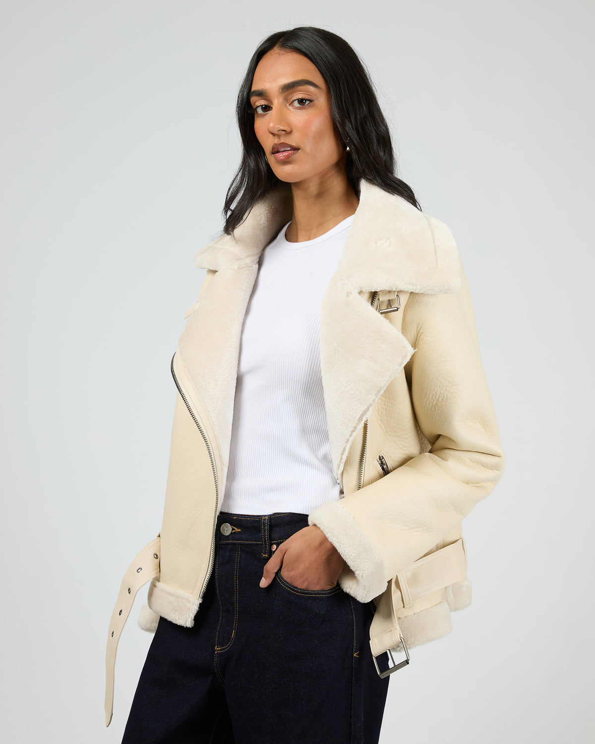 Rory Aviator Jacket Vanilla