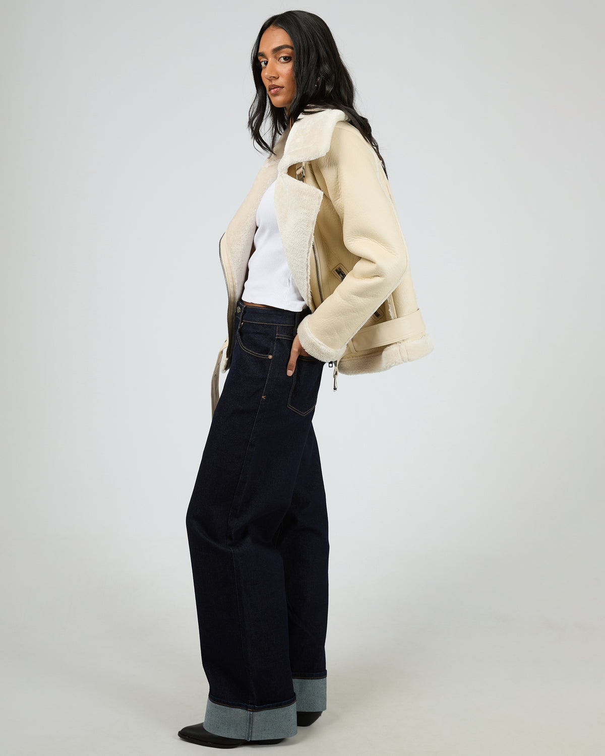 Rory Aviator Jacket Vanilla