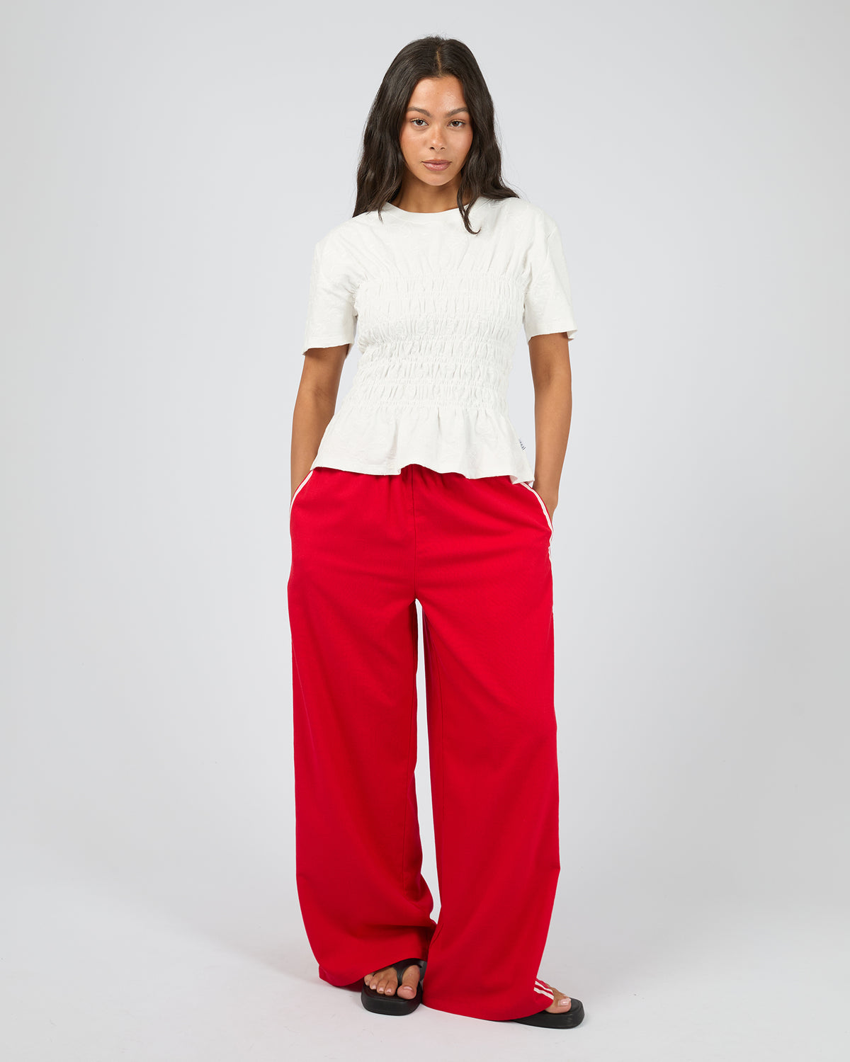 Soli Ruched Top White