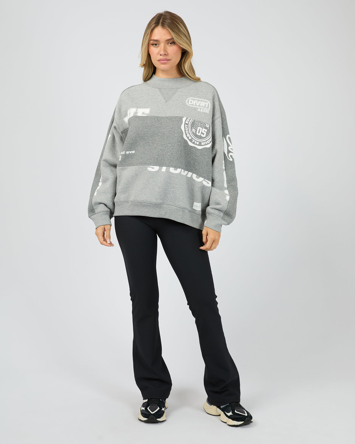 Kyoto Vintage Panel Crew Grey Marle