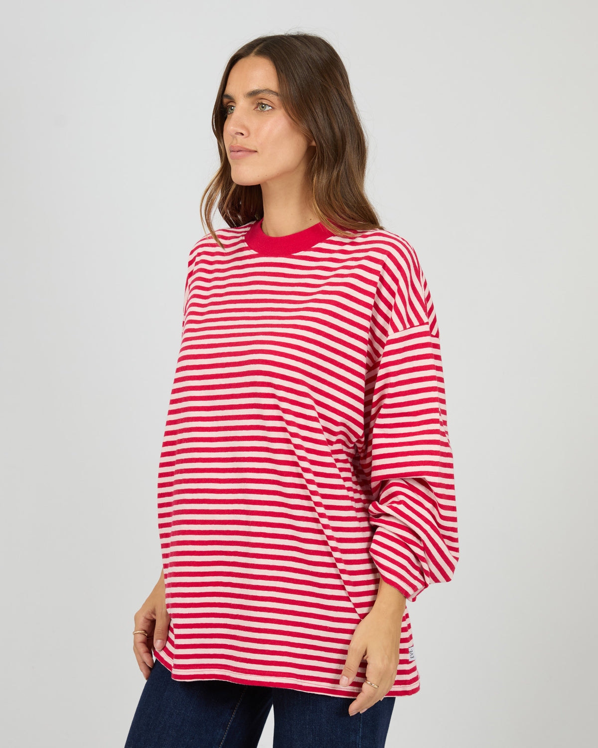 Paloma Long Sleeve Stripe Tee Red