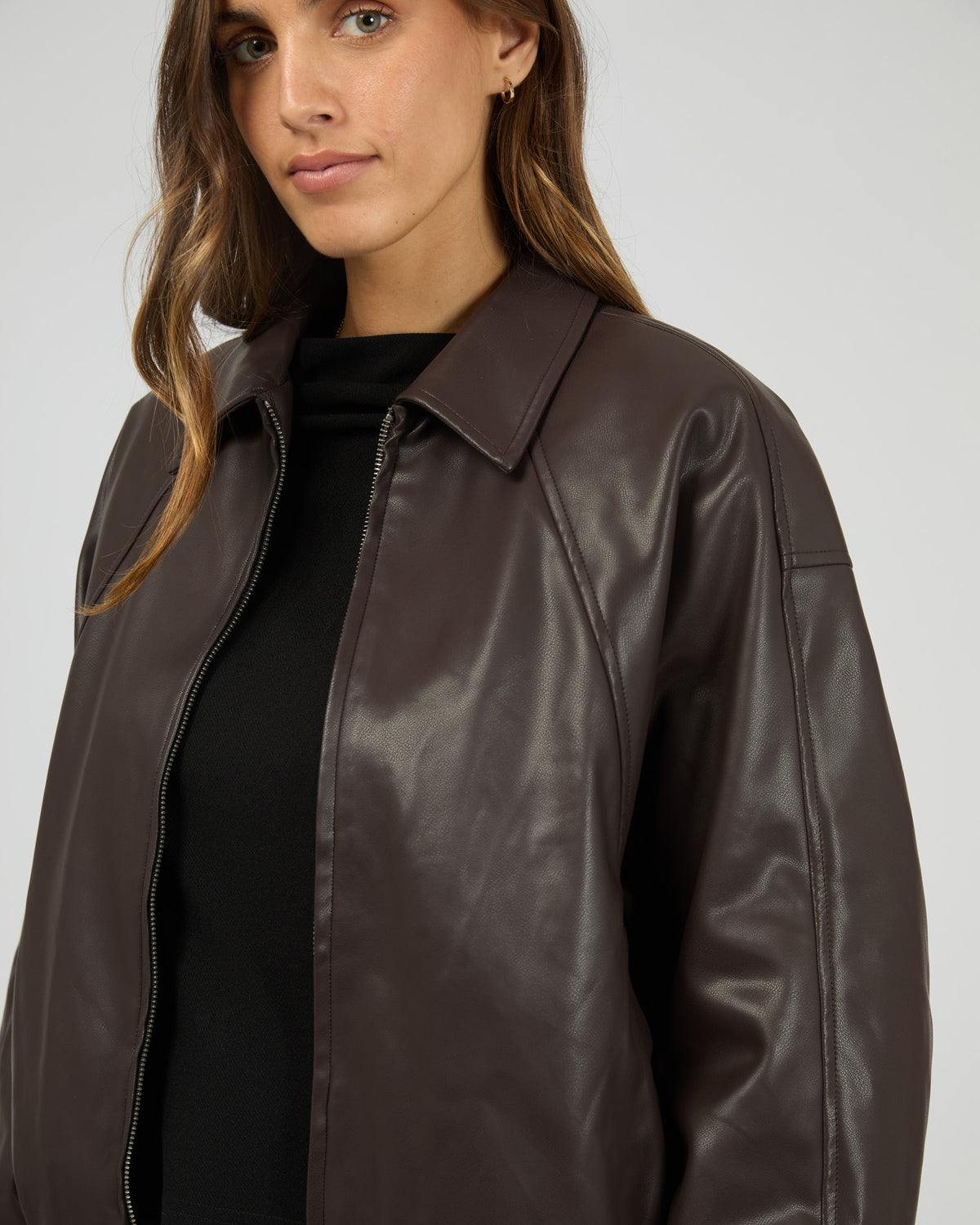 Carmen Pu Bomber Chocolate