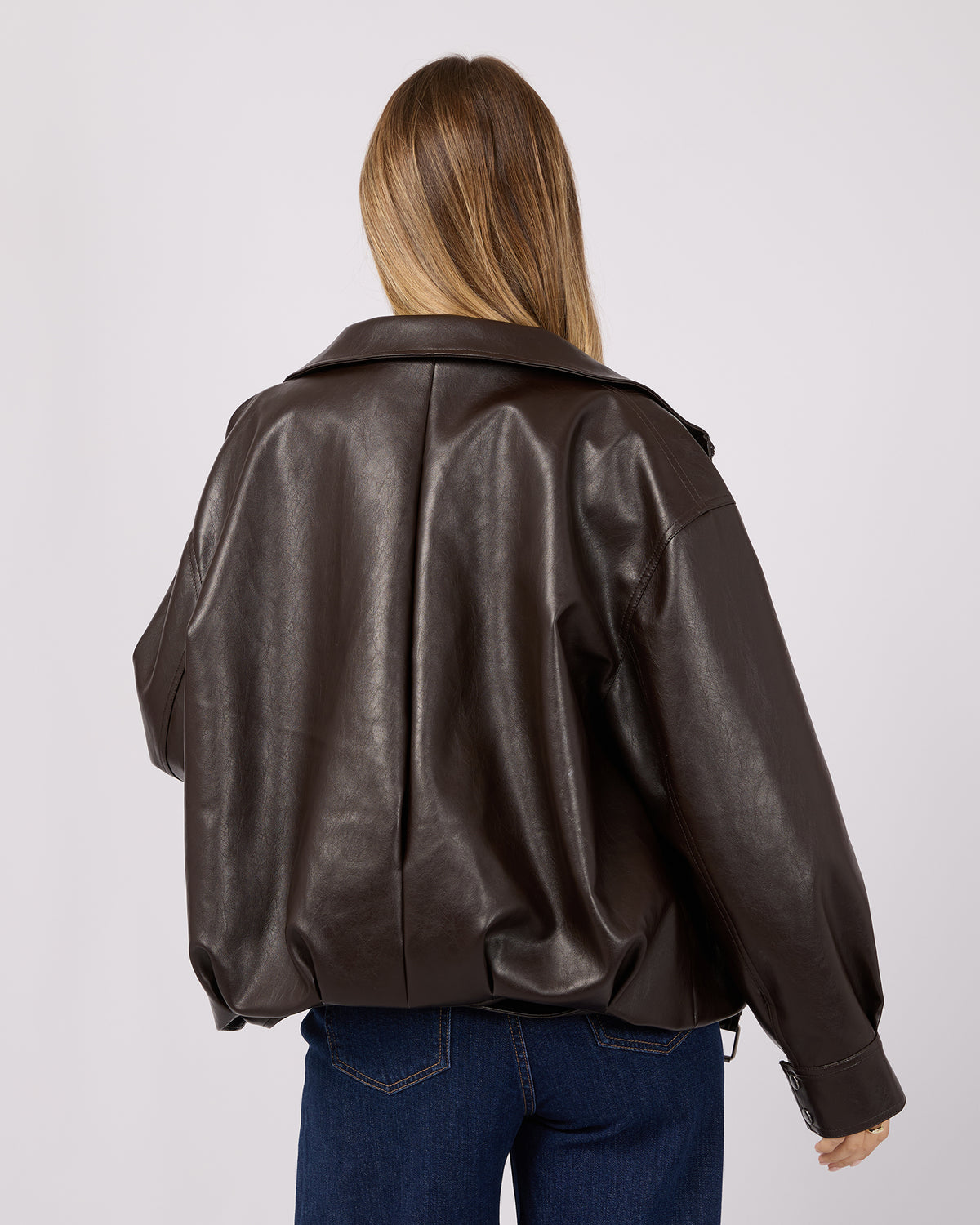 Jaynee Funnel Neck Jacket Chocolate