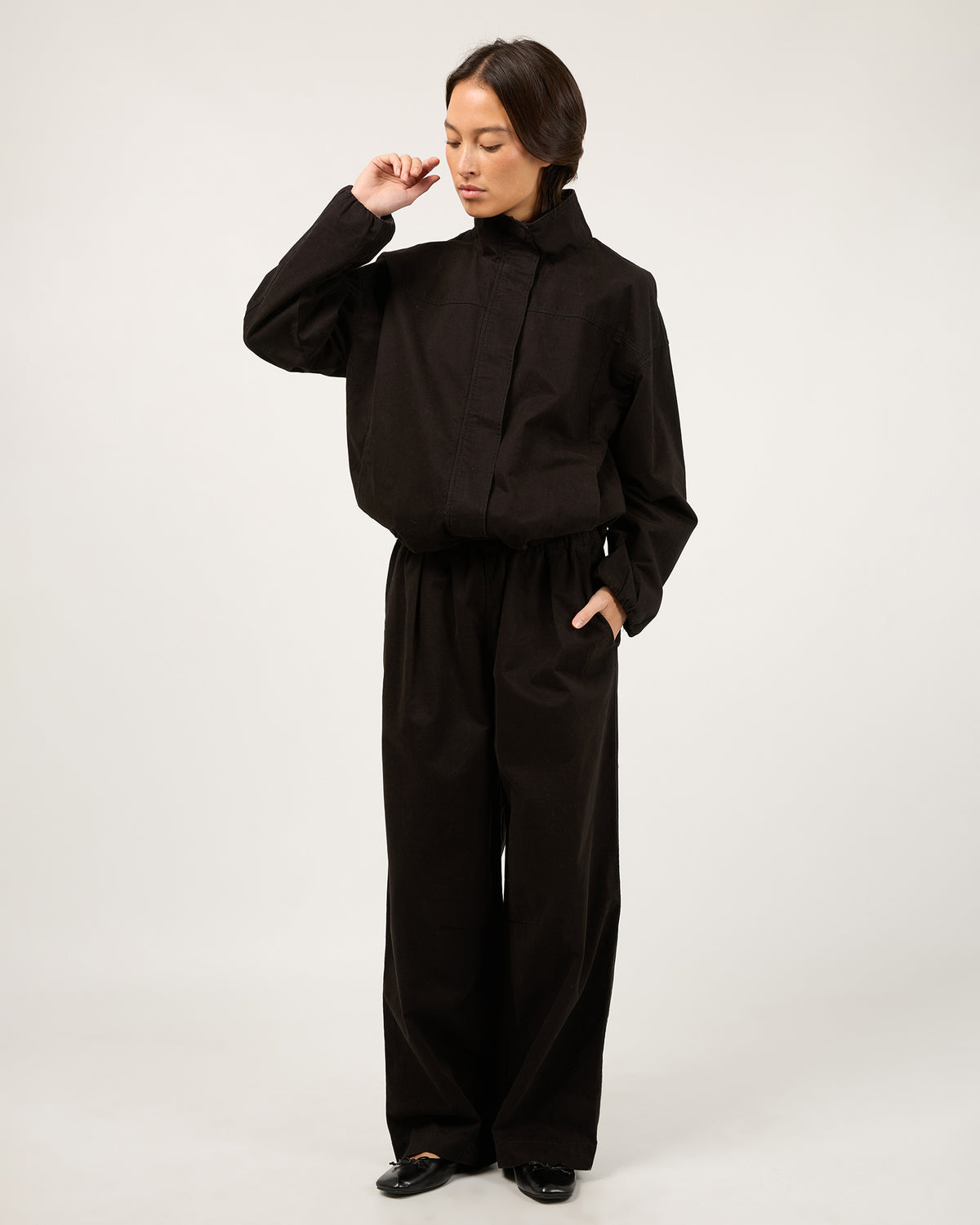 Margo Funnel Neck Jacket Black