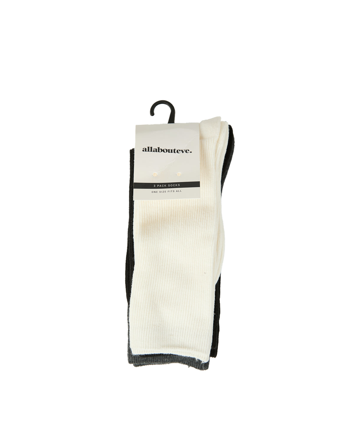 Fine Rib Sock 3 Pack Mult