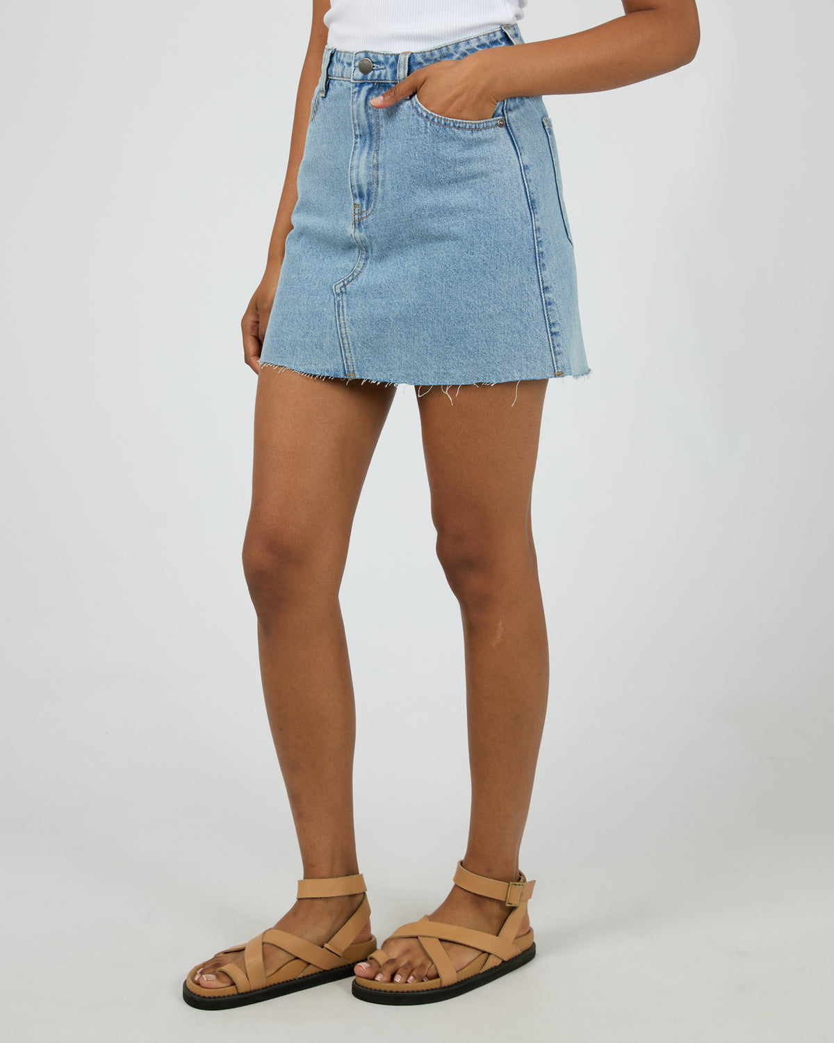 Margot Denim Skirt Light Blue