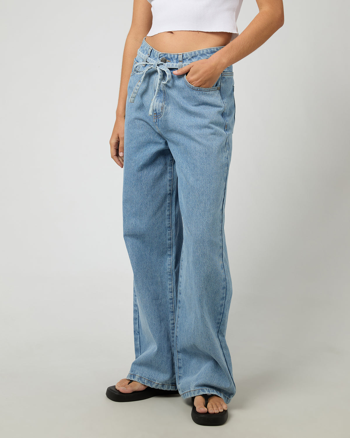 Gia High Rise Baggy Light Blue