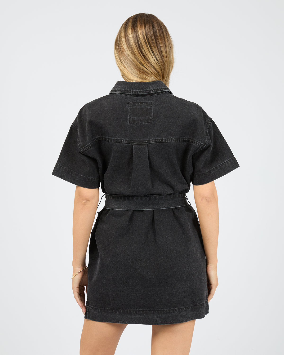 Sunny Denim Dress Washed Black