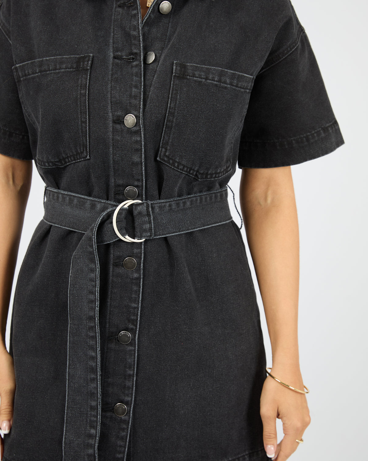 Sunny Denim Dress Washed Black