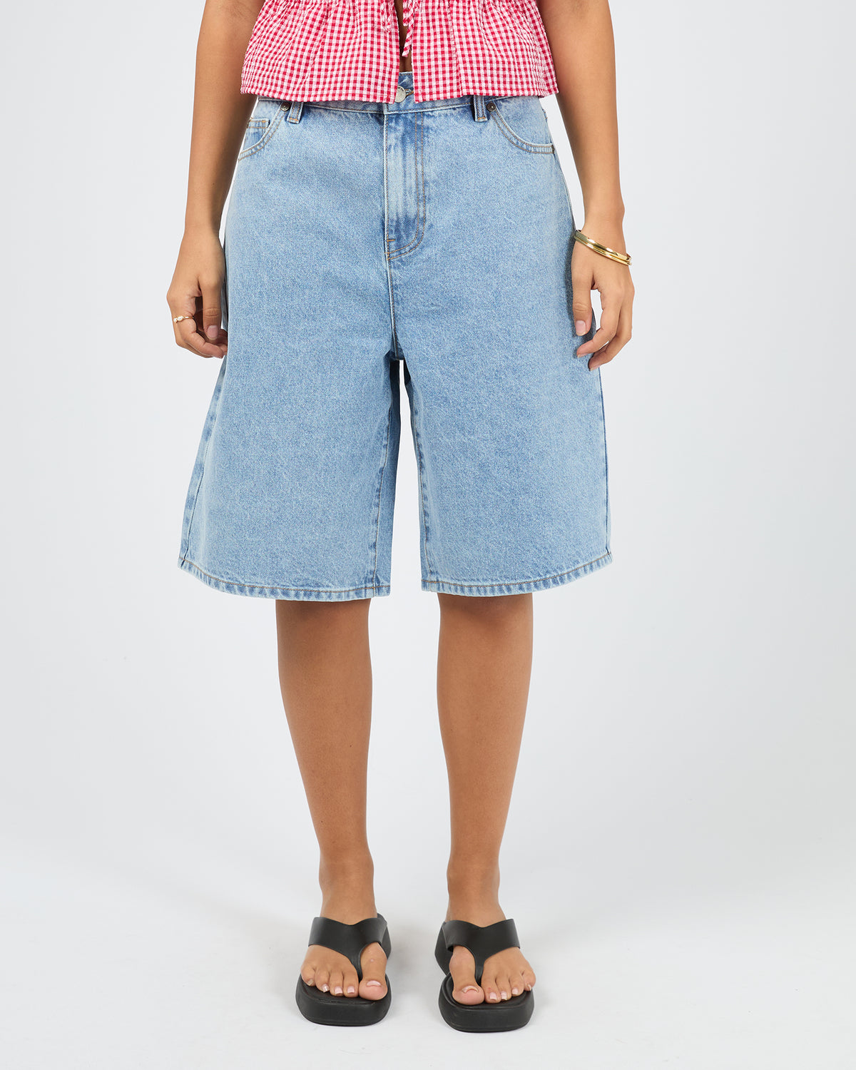 Maya Denim Jort Light Blue