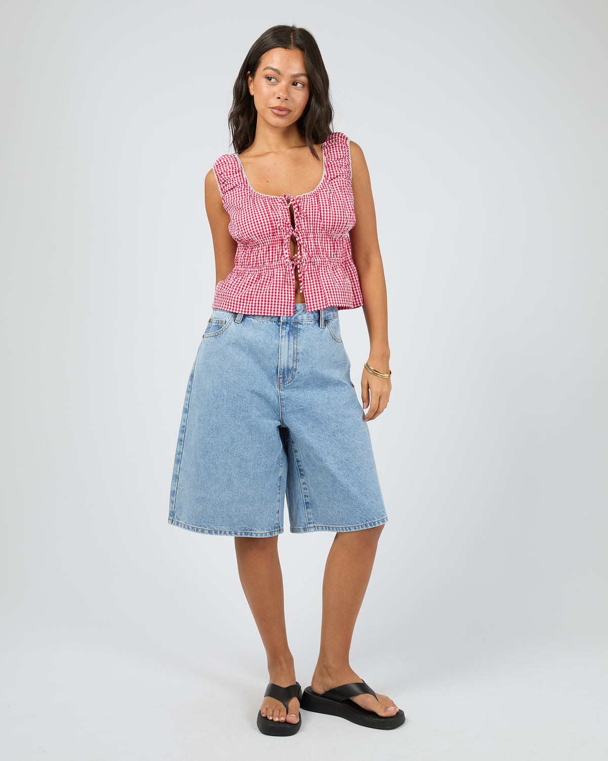 Maya Denim Jort Light Blue