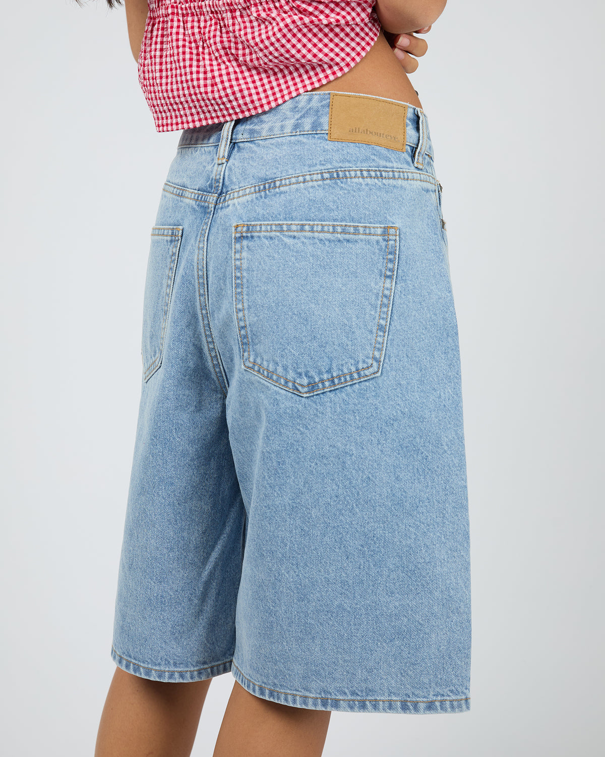 Maya Denim Jort Light Blue