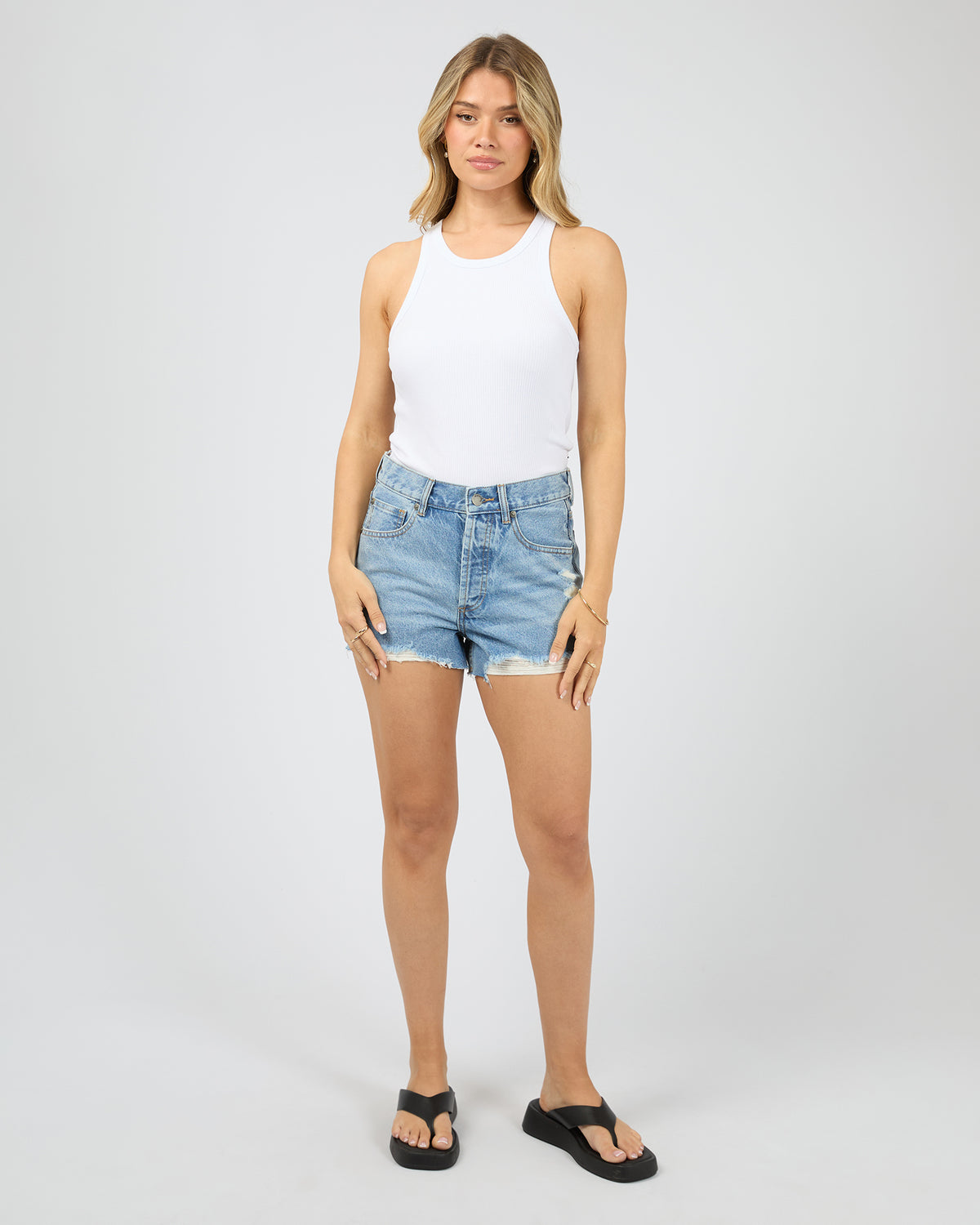Avril Denim Short Light Blue
