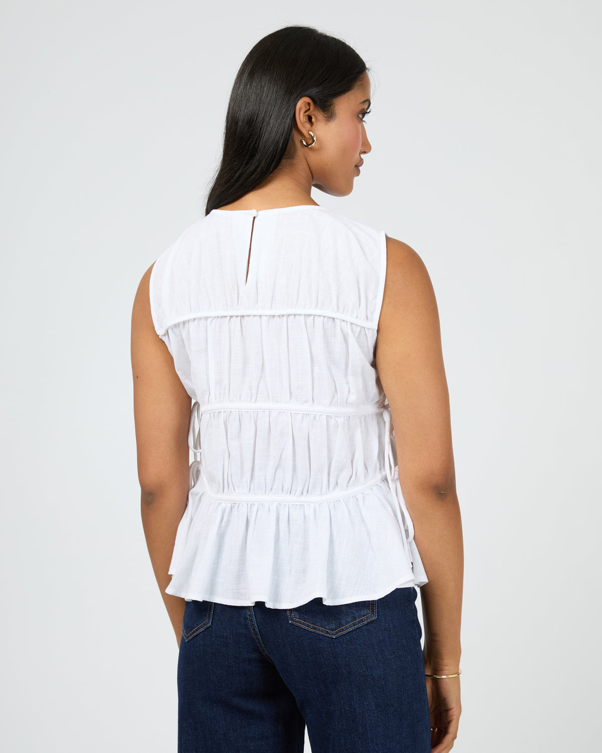 Lou Lou Tie Top White
