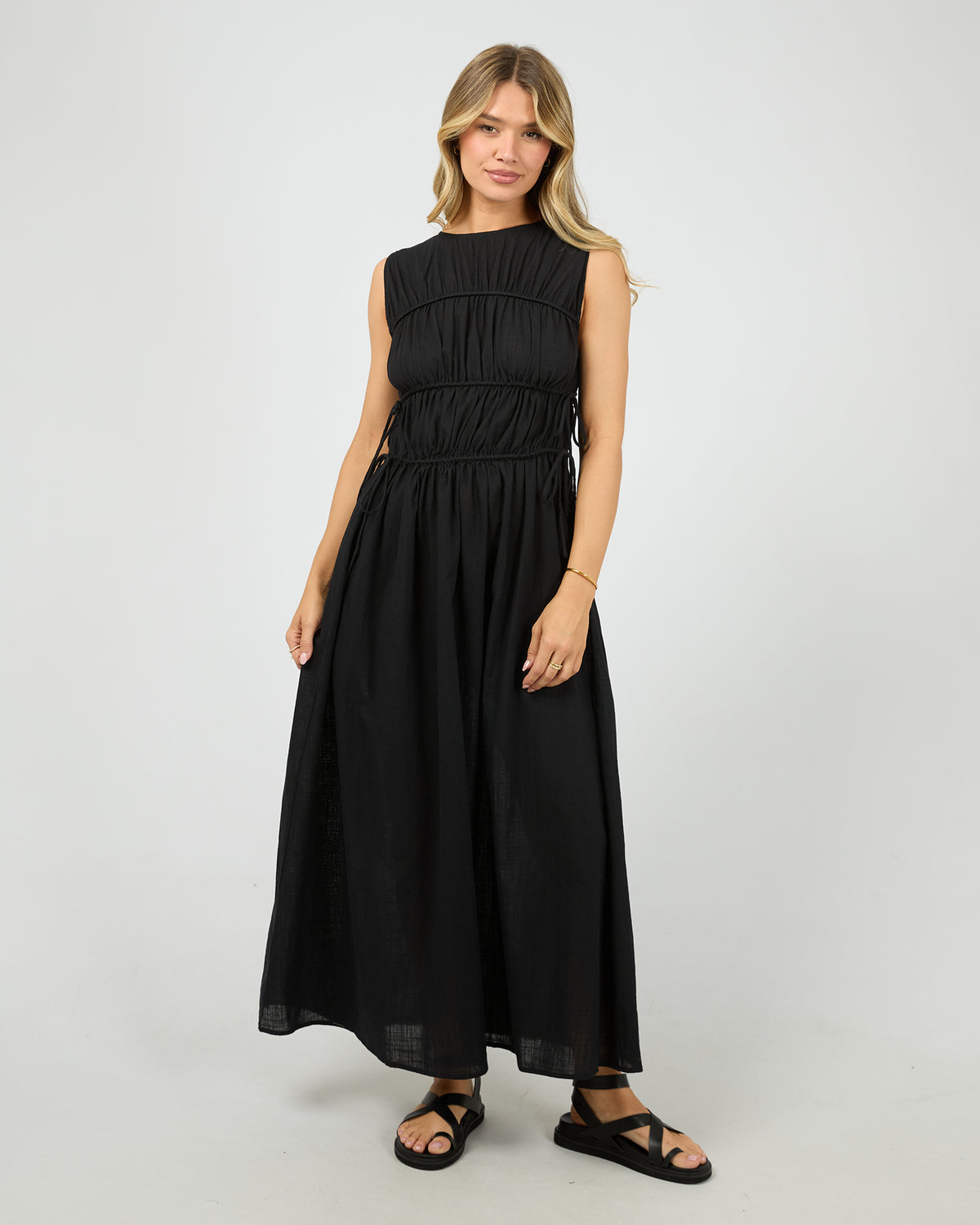 Lou Lou Tie Maxi Dress Black