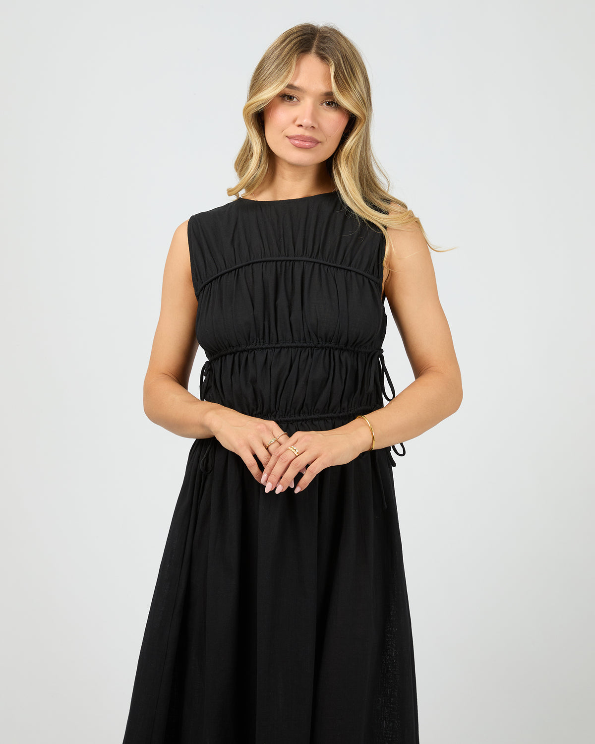 Lou Lou Tie Maxi Dress Black