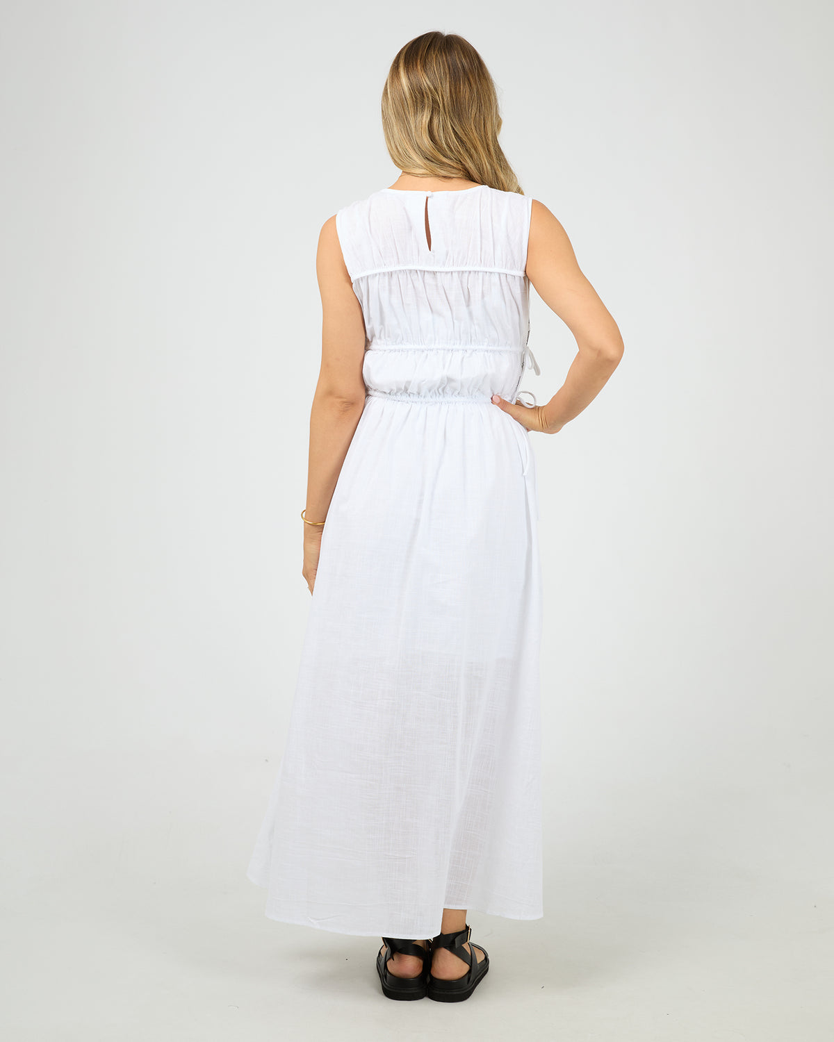 Lou Lou Tie Maxi Dress White