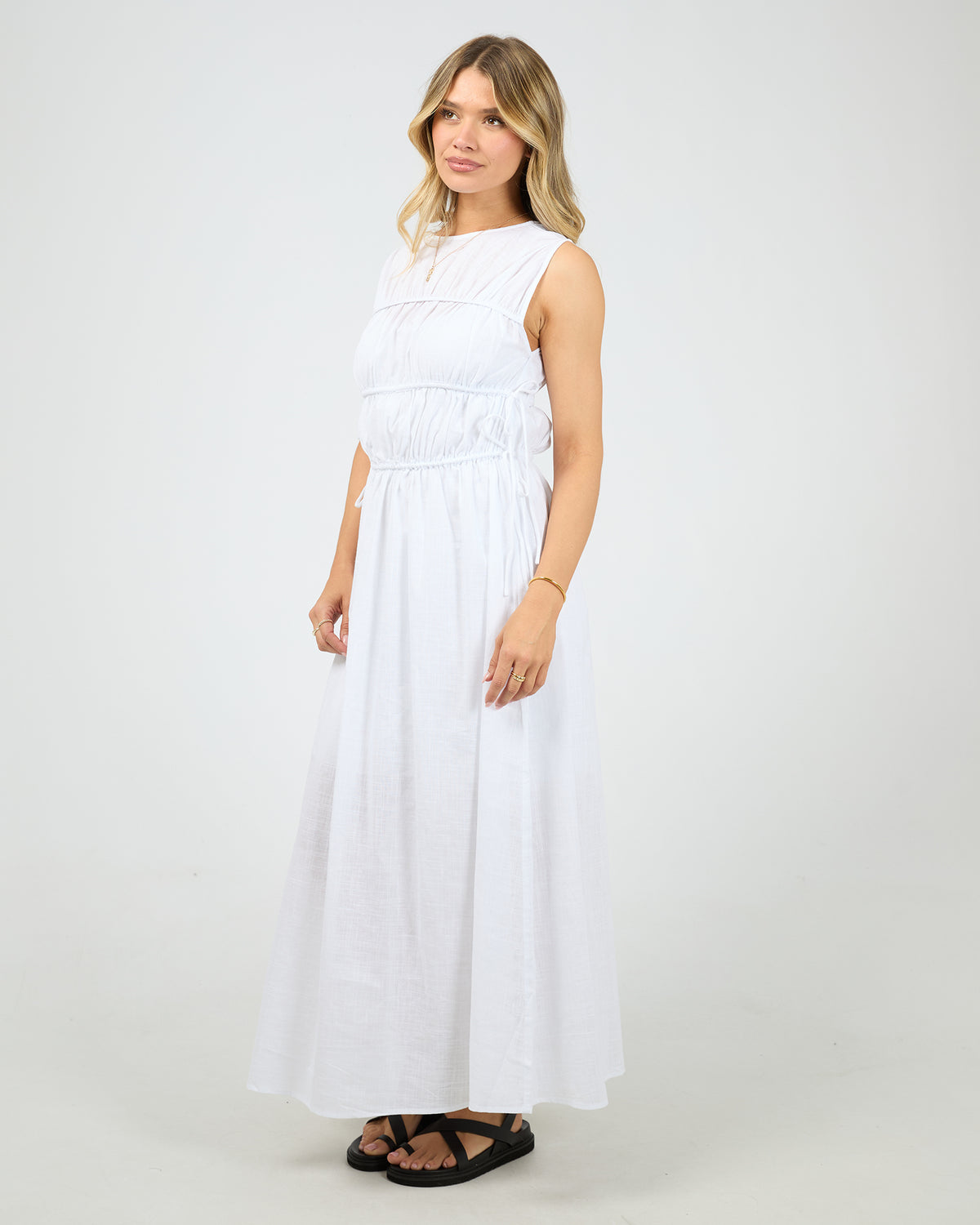 Lou Lou Tie Maxi Dress White