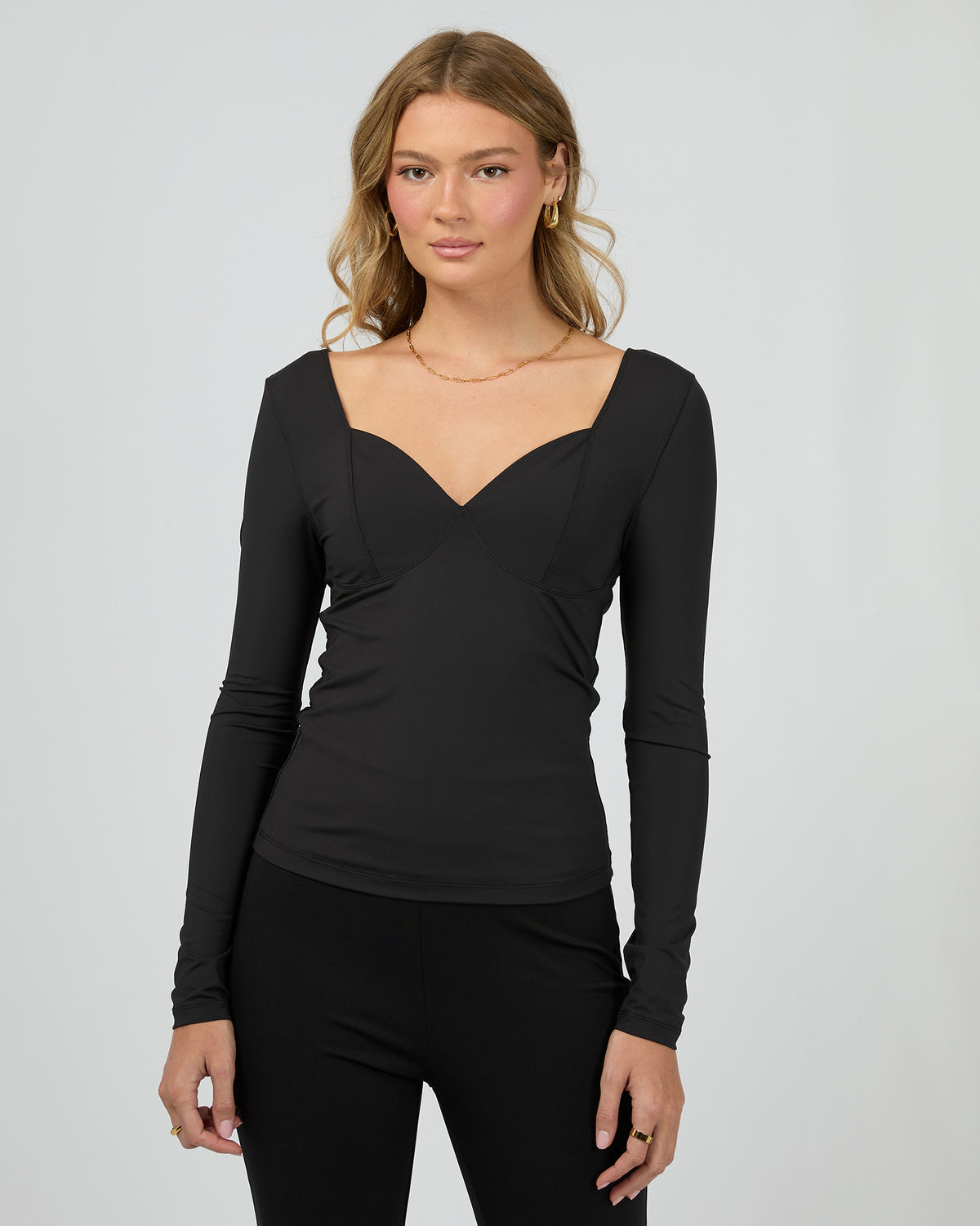 Hattie Long Sleeve Top Black
