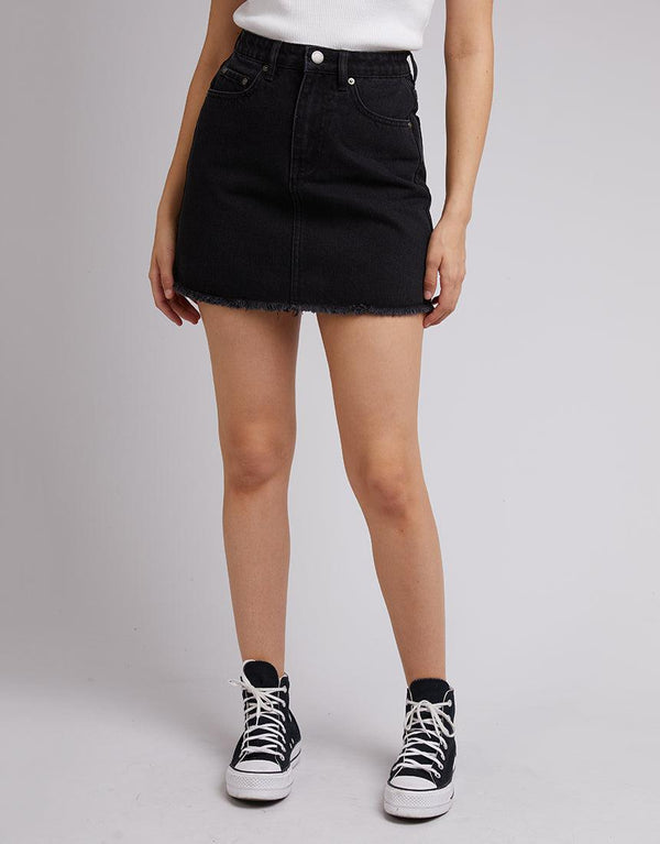 Ray Cord Mini Skirt in Washed Army main image 0