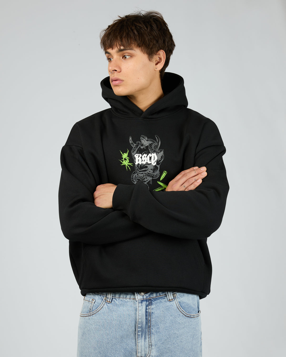 Wither Oversized Hoodie Black