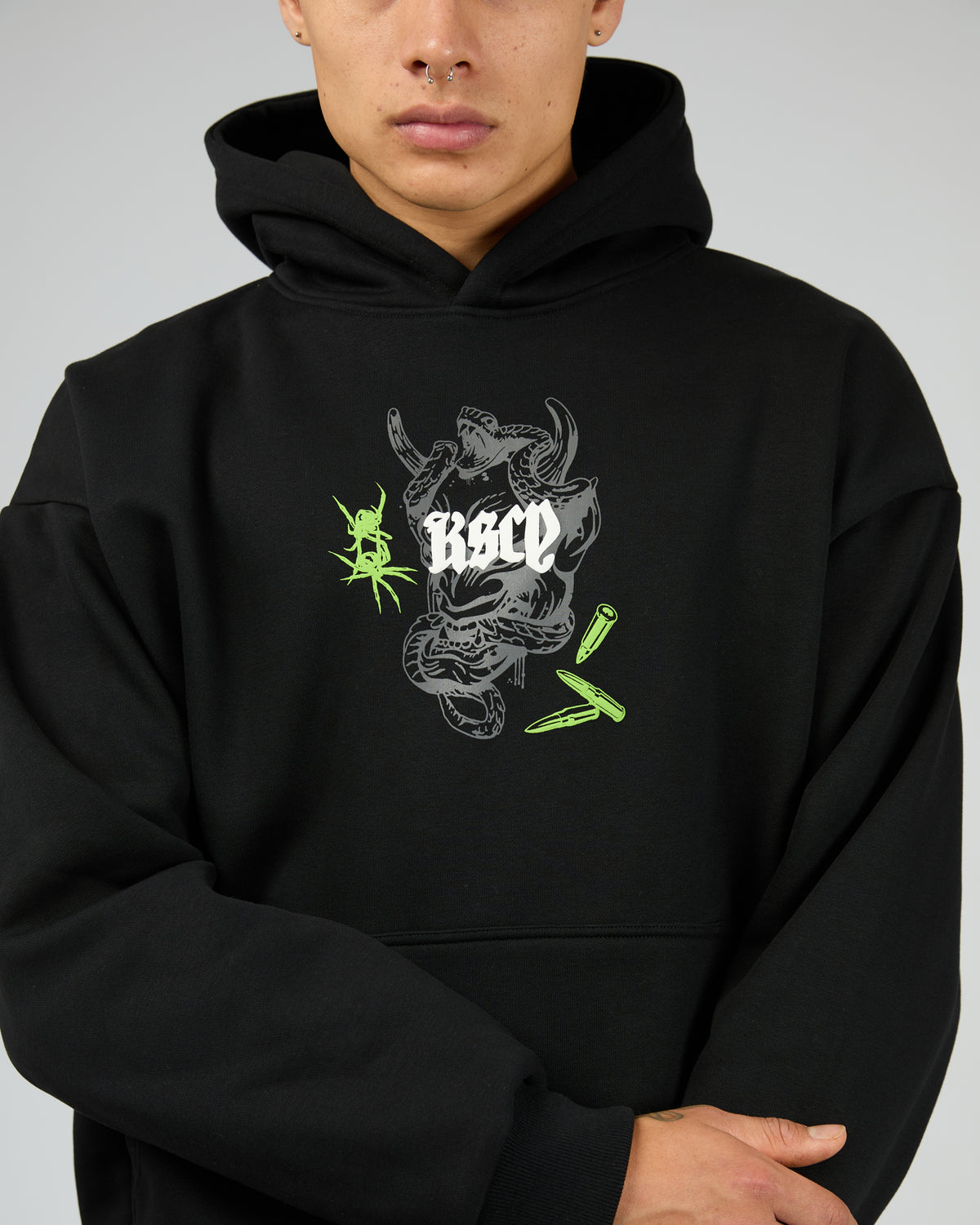 Wither Oversized Hoodie Black