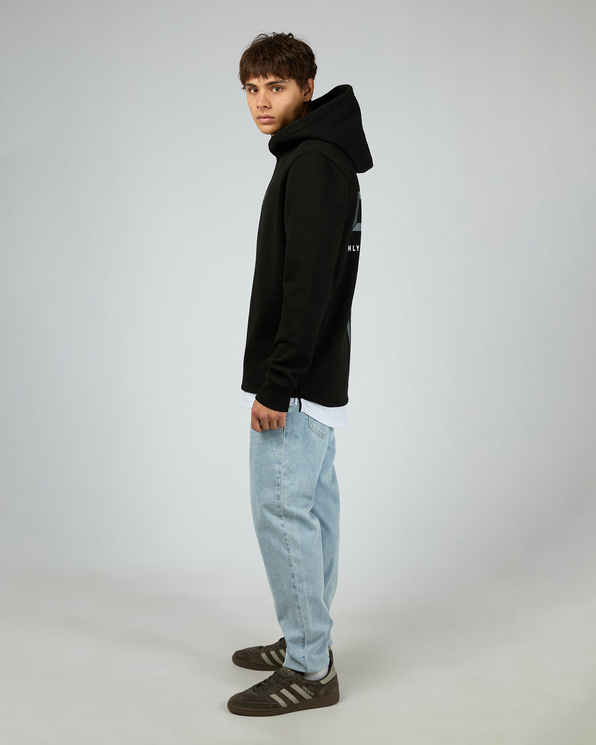 Beneath Layered Hoodie Black