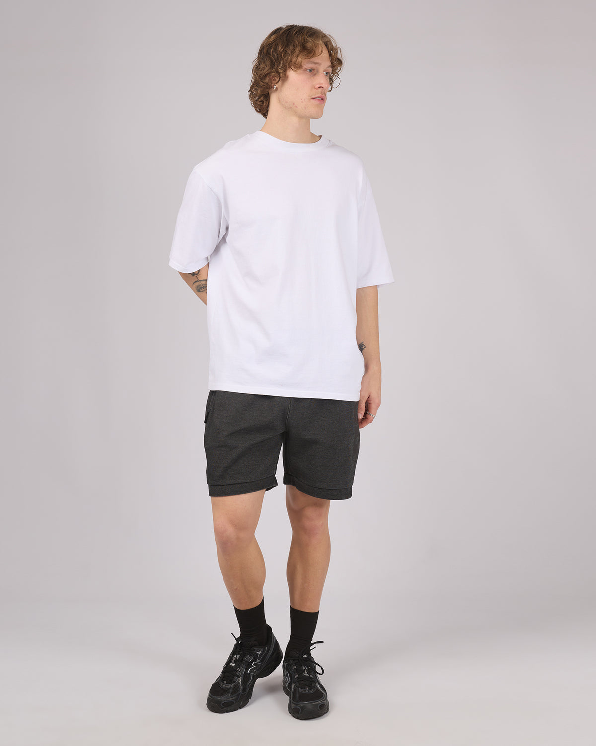 Offcut Tech Trackshort Washed Black