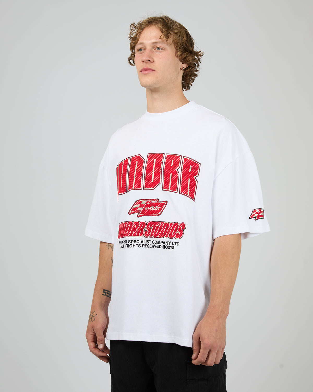 Drivetrain Heavy Weight Tee White