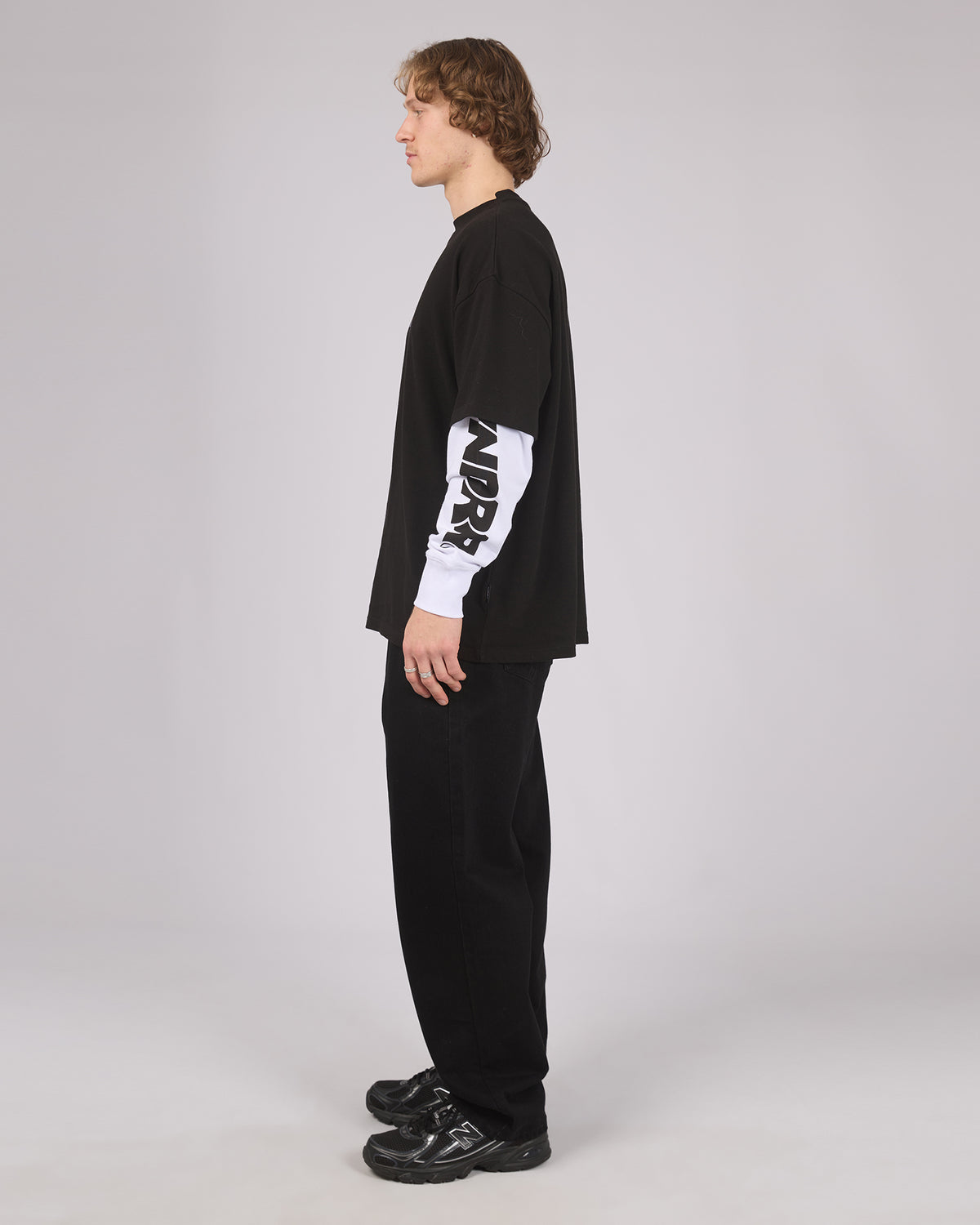 Shodo Layered Long Sleeve Tee Black